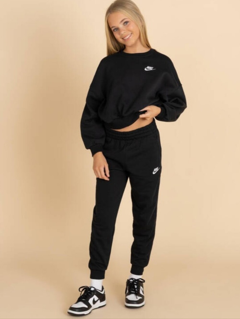 Nike Black Sweatpants with White Swoosh